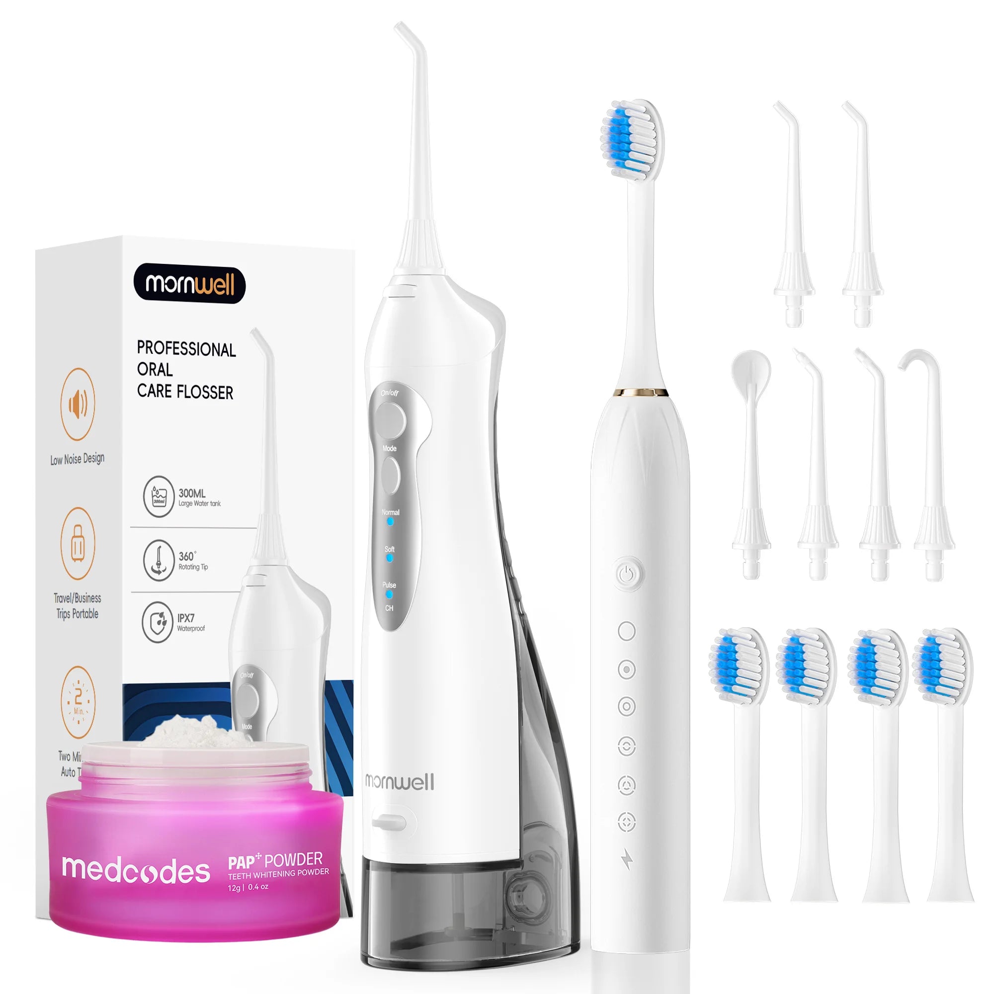 Portable Oral Irrigator and Electric Toothbrush 2-in-1 Combo Kit - 1