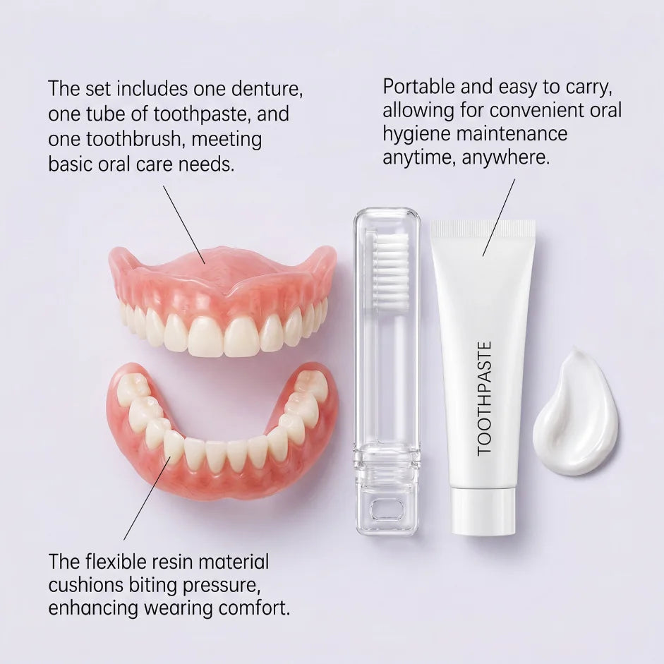 Comfort Fit Silicone Cosmetic Dentures for Natural Smile - 4