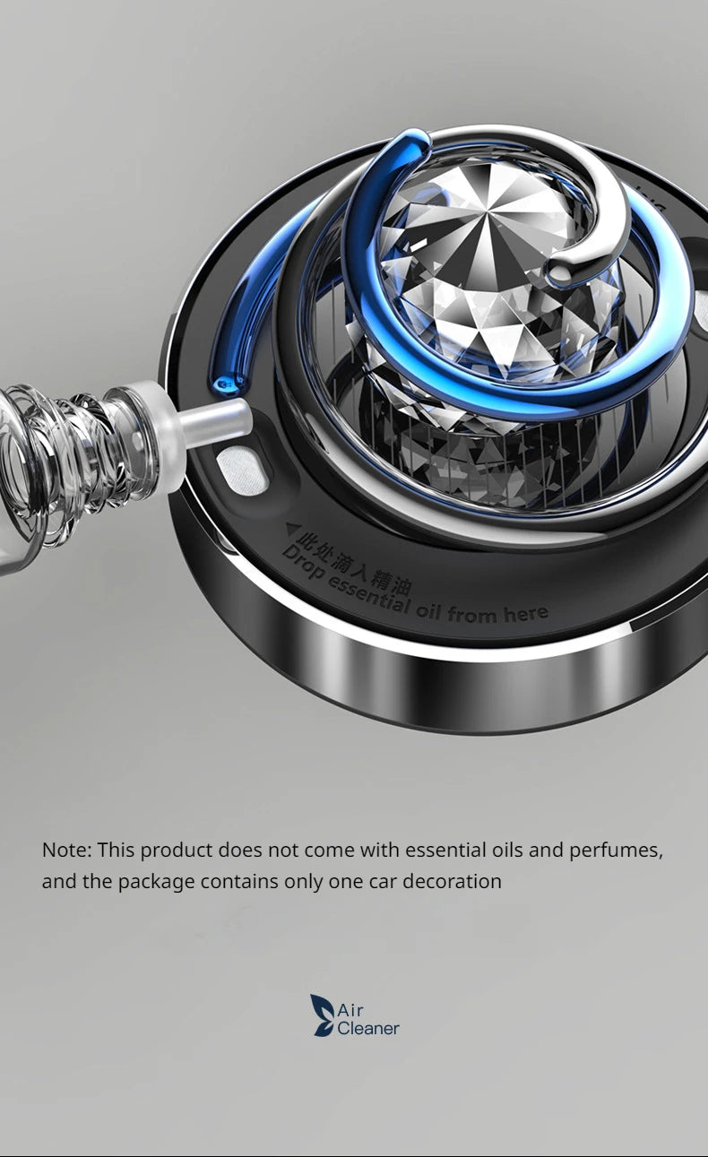 Solar Powered Rotating Car Air Freshener Diffuser - 9