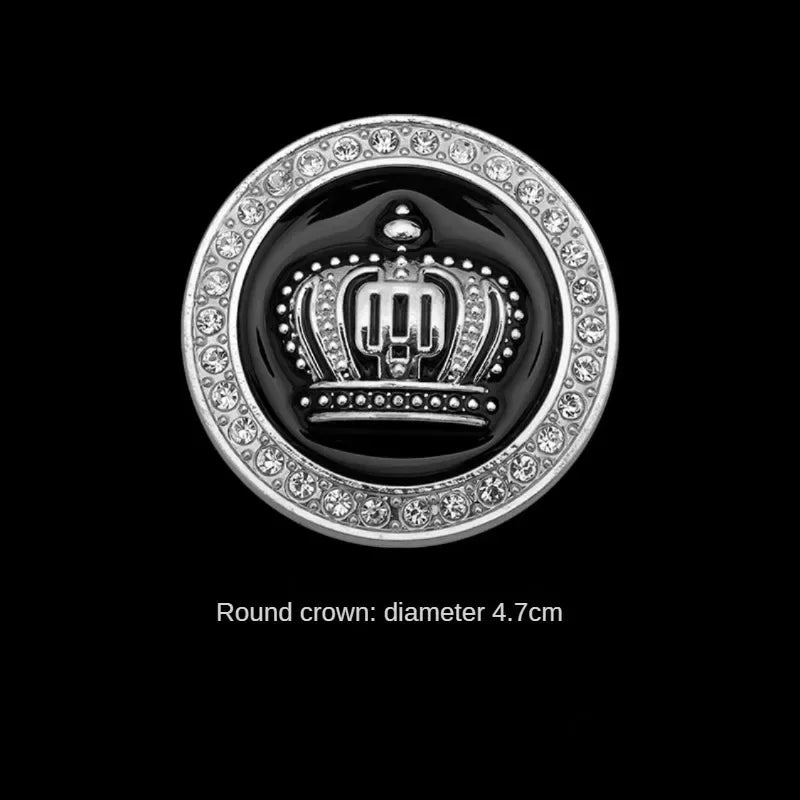 Decorative Crystal Crown Car Emblem Sticker - 10
