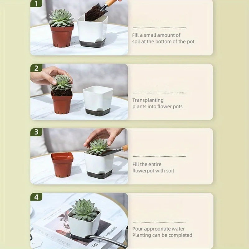 Self-Watering Flower Pots for Indoor and Outdoor Plants