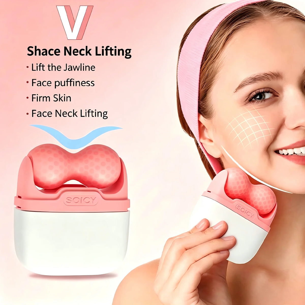 Double Ended Ice Roller for Face and Body Puffiness