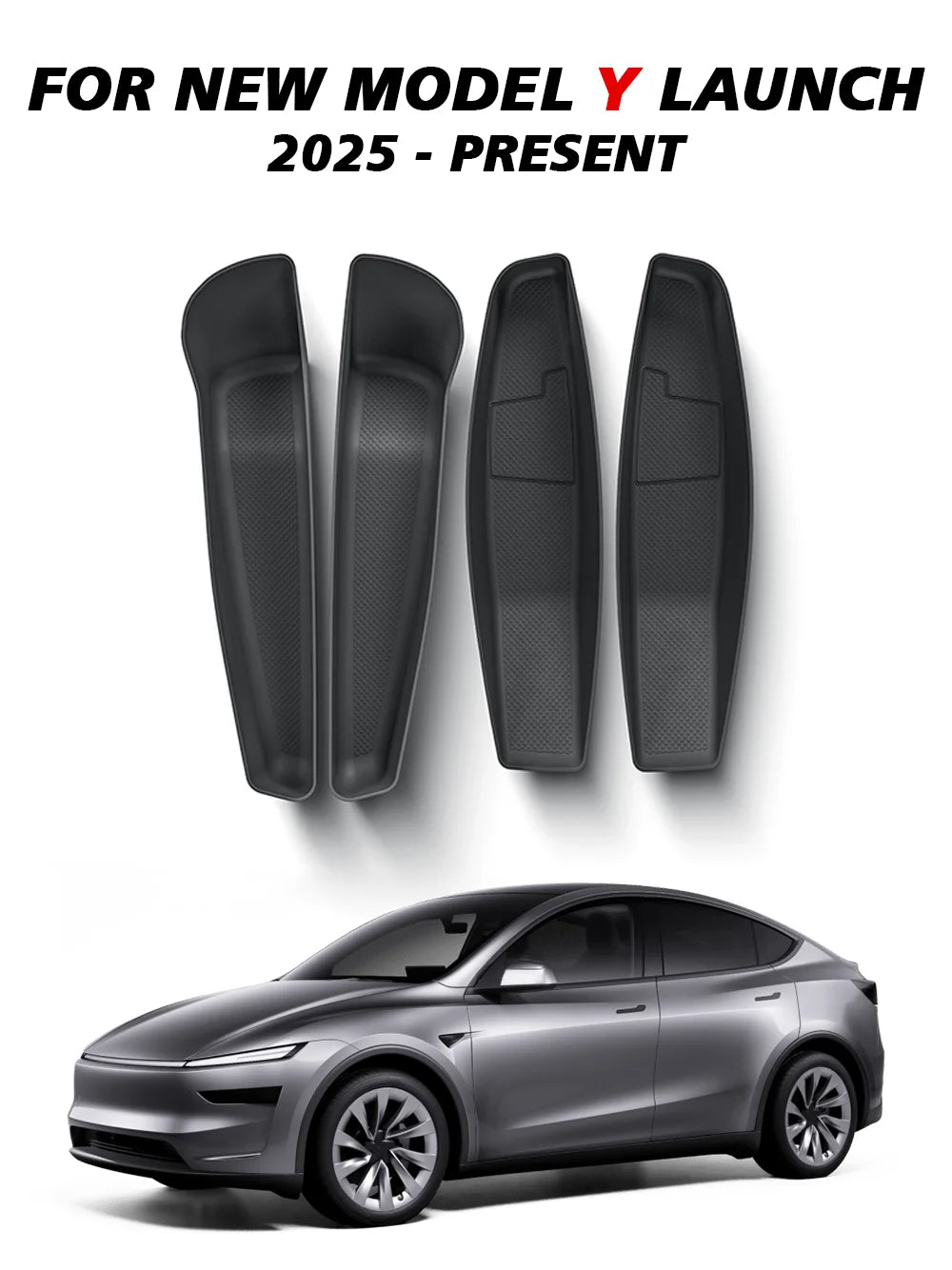 Door Side Storage Organizer Trays for 2025 Model Y - 8