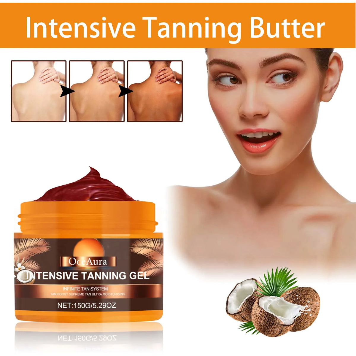 Intensive Tanning Gel for Natural Dark Skin