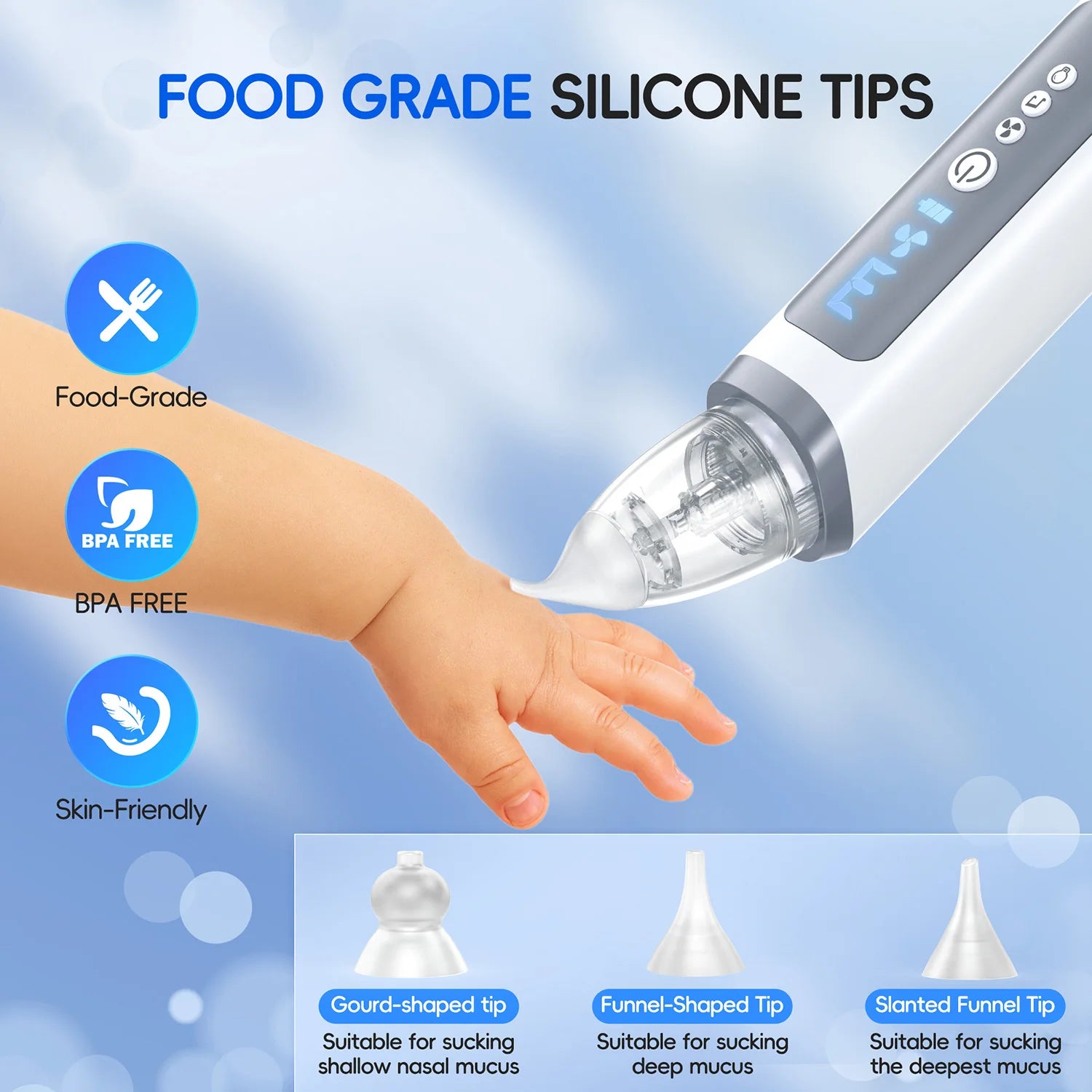 Electric Baby Nasal Aspirator with Music and 3 Suction Levels - 4