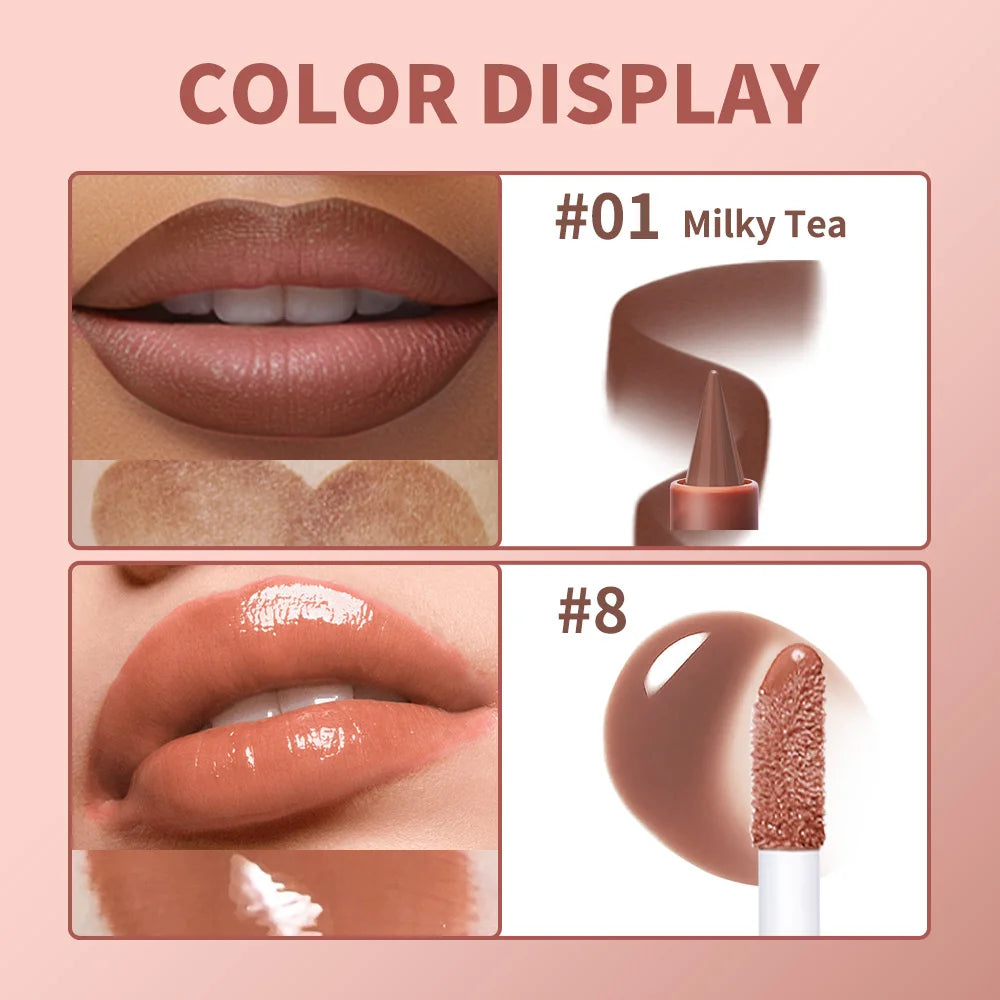 Hydrating Lip Liner and Lip Gloss Makeup Set - 3
