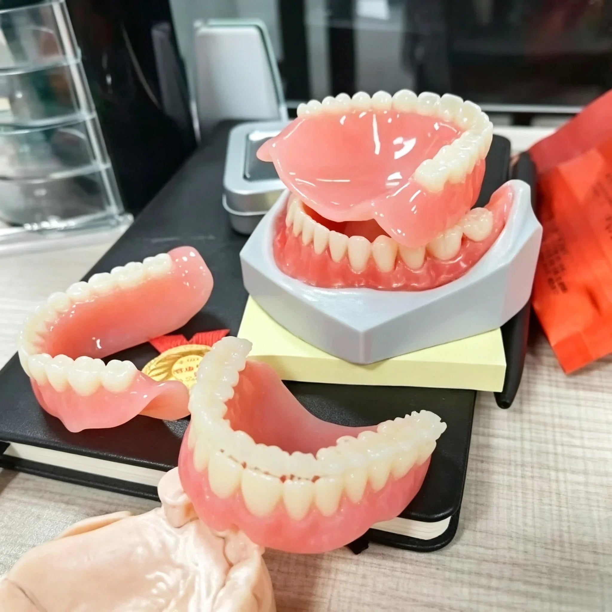 Full Mouth Soft Silicone Cosmetic Dentures Set - 1
