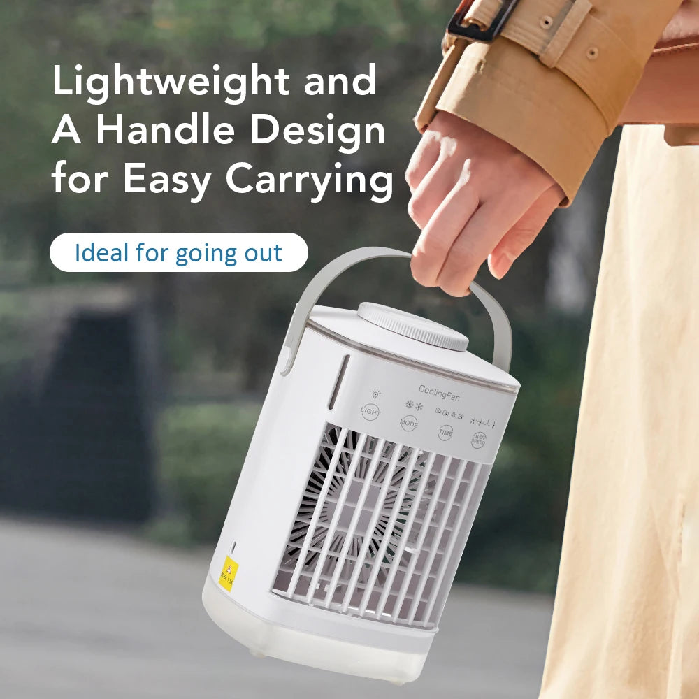 3-in-1 Portable Desktop Air Cooler and Humidifier Fan - 9