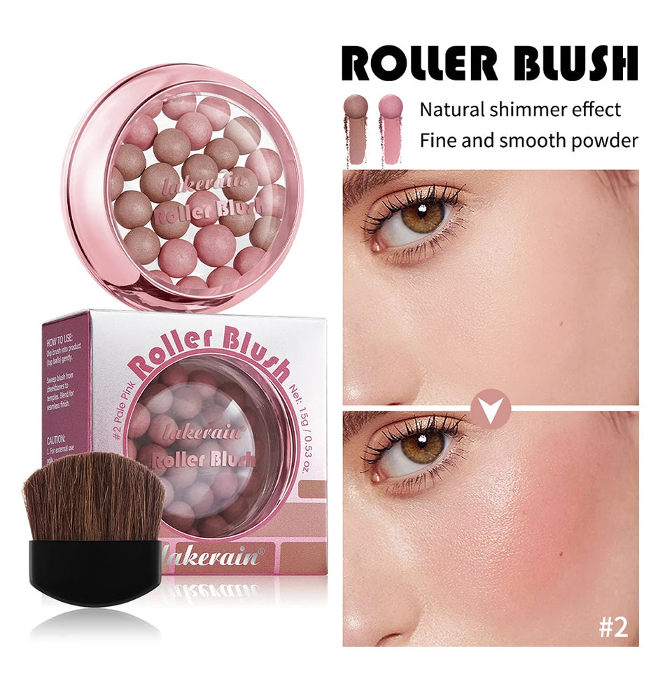 Long-Lasting Shimmering Spherical Powder Blush - 12
