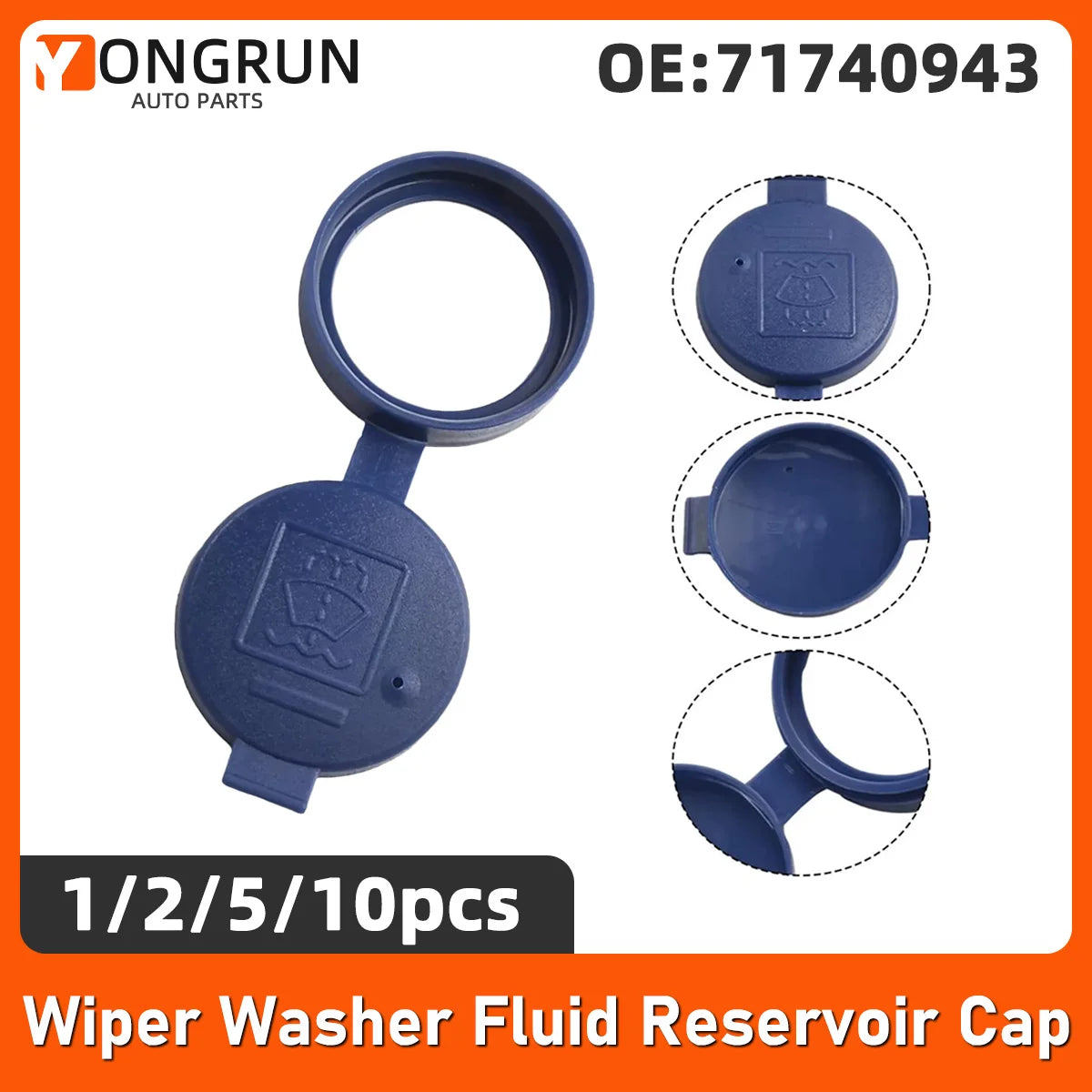 Windshield Wiper Washer Fluid Reservoir Tank Cap - 1