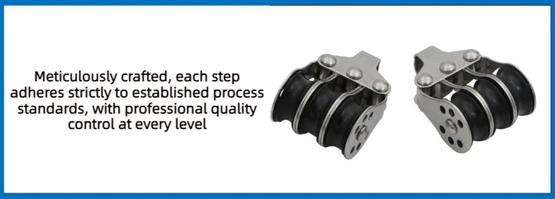 Stainless Steel Locking Pulley for Marine and Outdoor Rope Applications - 10