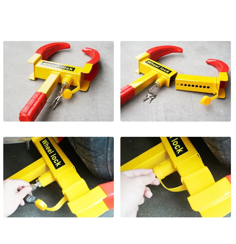 Heavy Duty Anti-Theft Wheel Clamp Lock for Vehicles - 13
