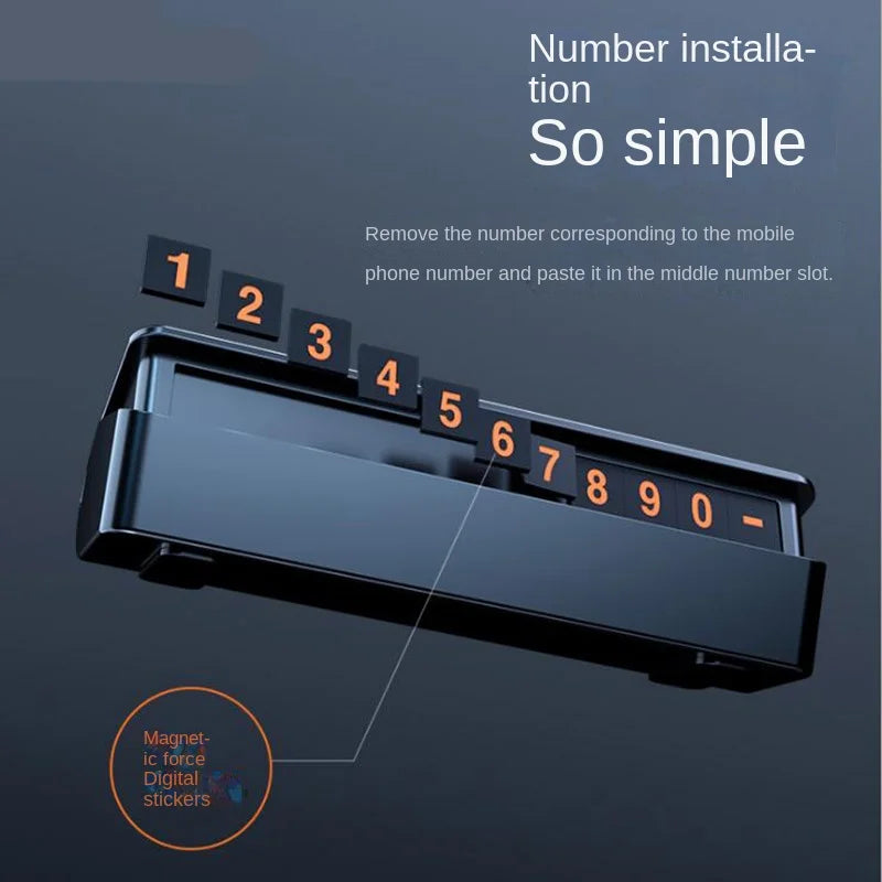 Luminous Temporary Parking Number Plate for Car - 3