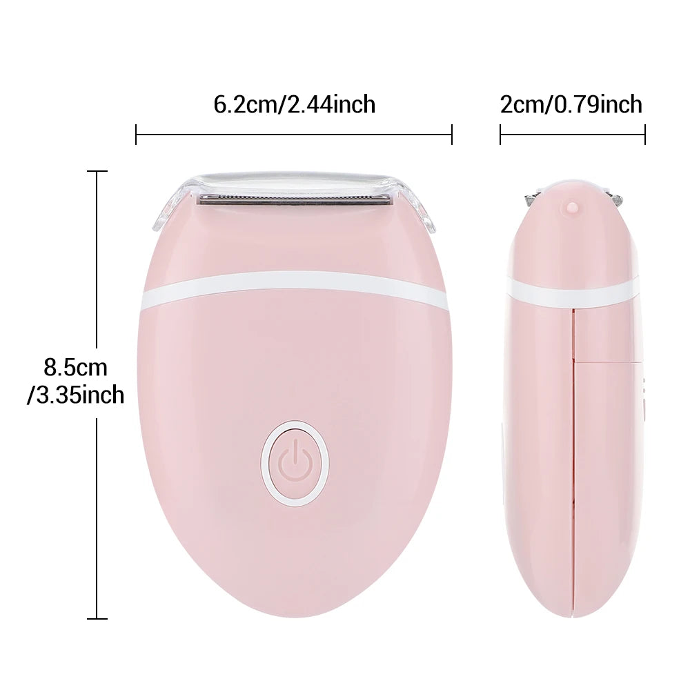 Compact 3-in-1 Electric Lady Shaver for Painless Body Hair Removal