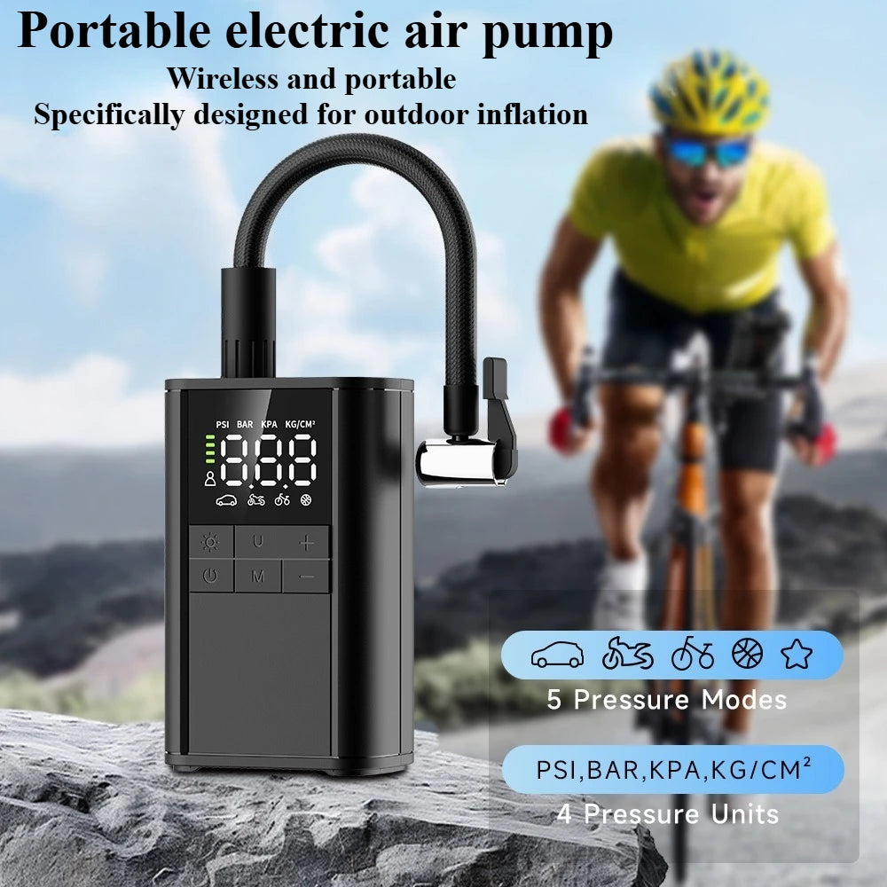 Portable Cordless Tire Inflator 150PSI Air Compressor Digital Pump - 7