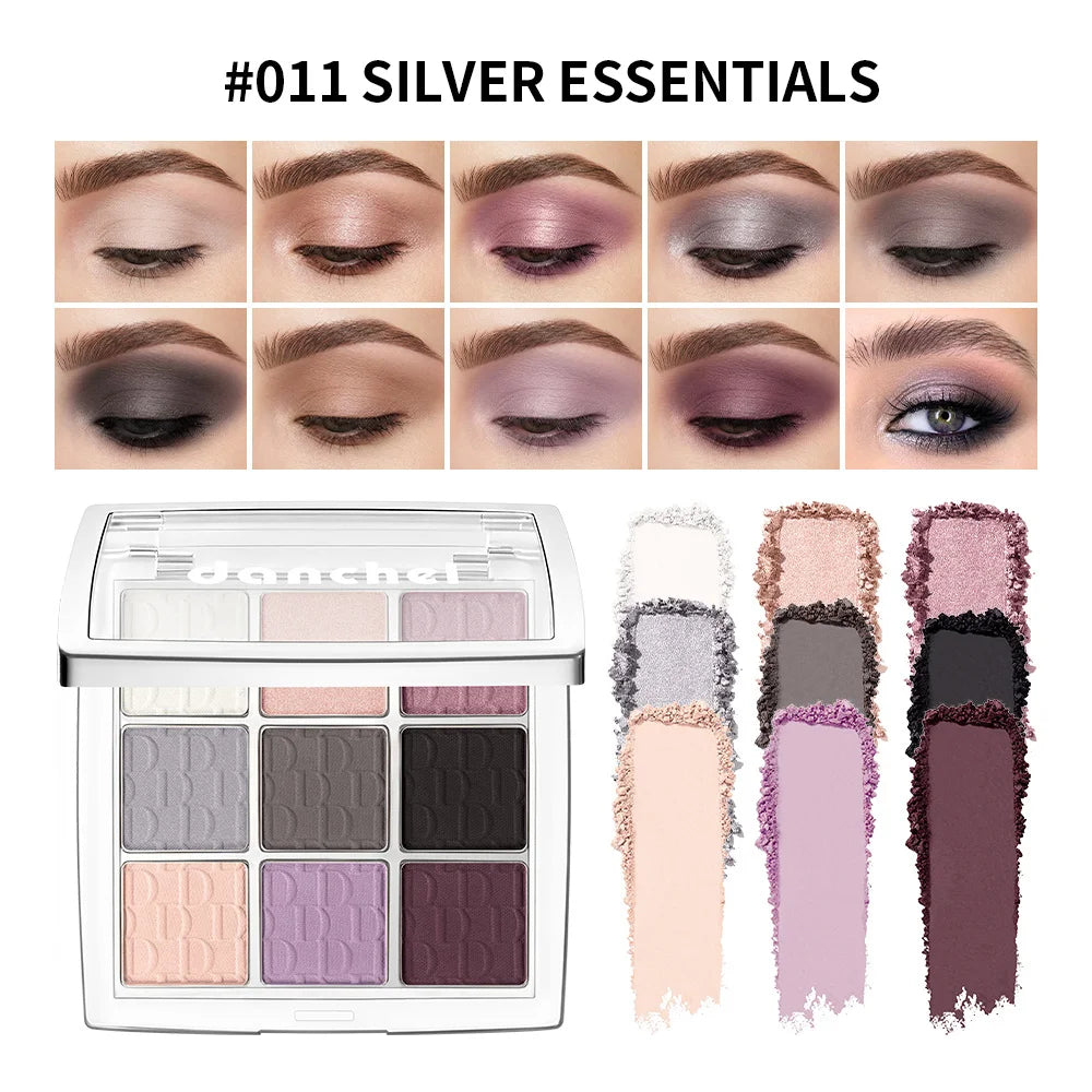 9-Shade Pigmented Eyeshadow Palette for Versatile Makeup Looks