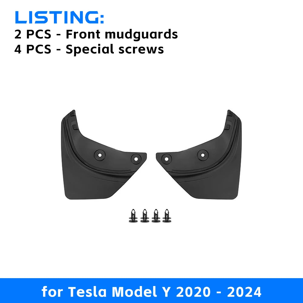 TPE Mud Flaps Splash Guards for Model Y 2020-2026