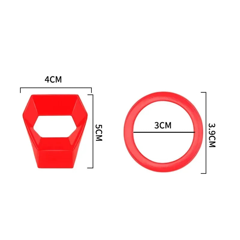 Car Engine Push Button Start Stop Protective Cover - 5