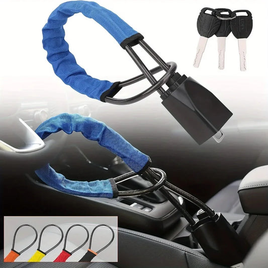 Adjustable Steering Wheel and Seat Belt Anti-Theft Security Lock