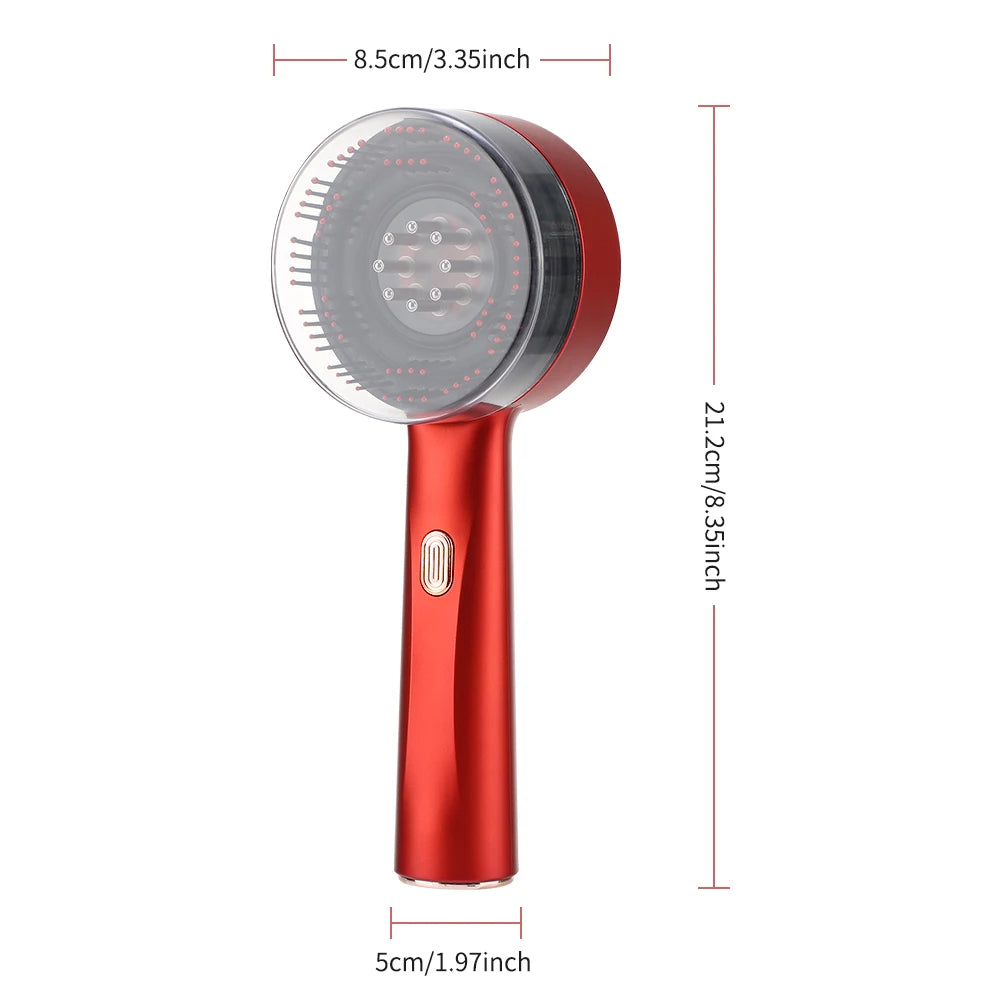 Electric Scalp Massager and Hair Growth Oil Applicator Comb