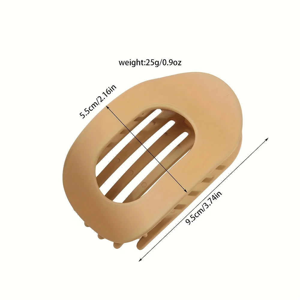Matte Oval Flat Hair Clips for Women