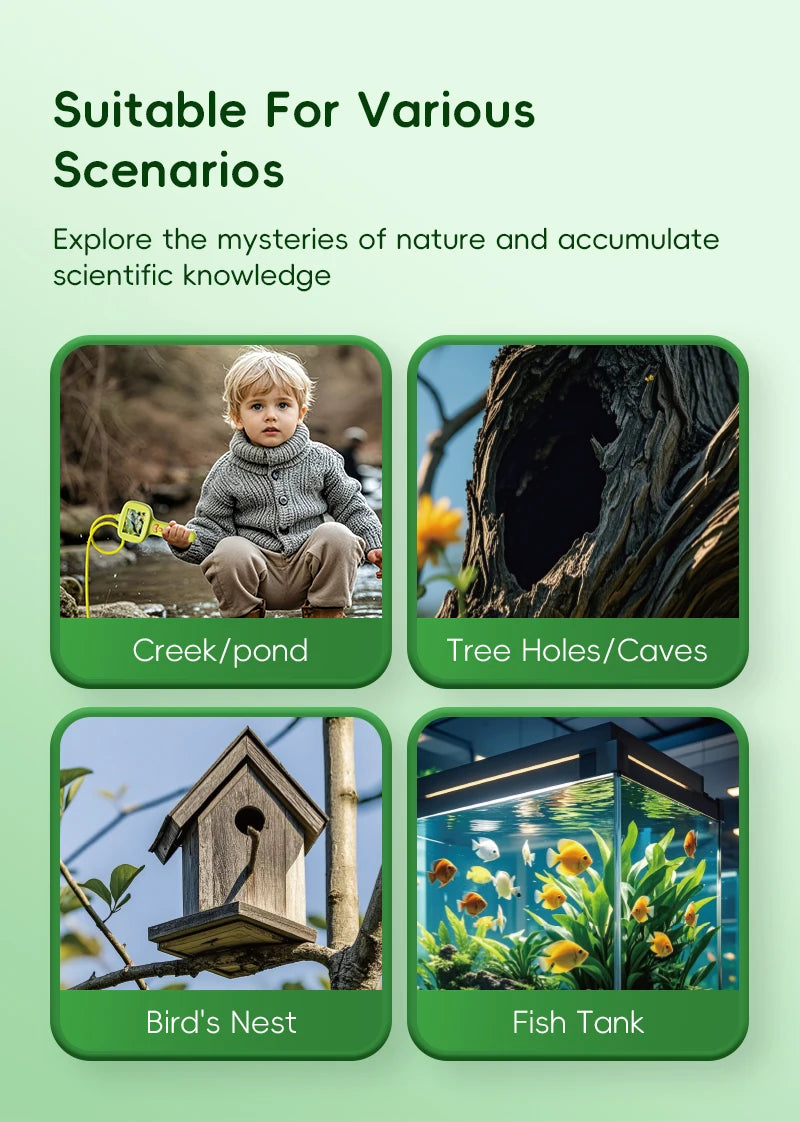 Educational HD Borescope Camera for Kids Nature Exploration