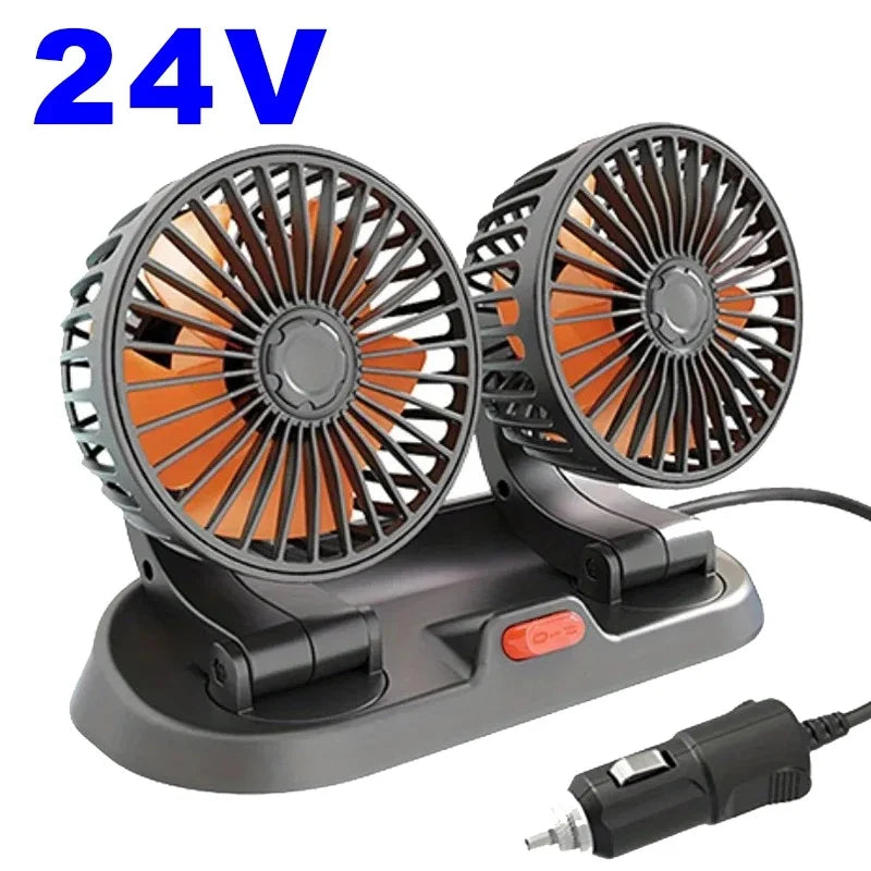 3-Head Adjustable Car Cooling Fan for Dashboard