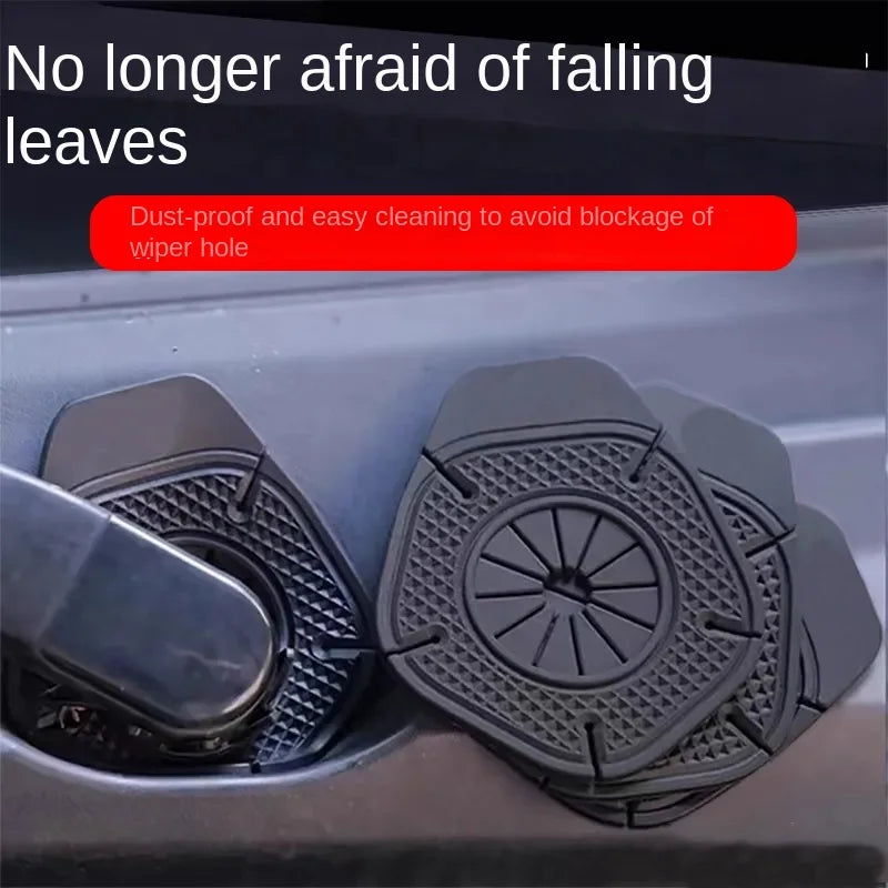 Car Wiper Hole Protection Cover Dustproof Silicone Leaf Guard Pad