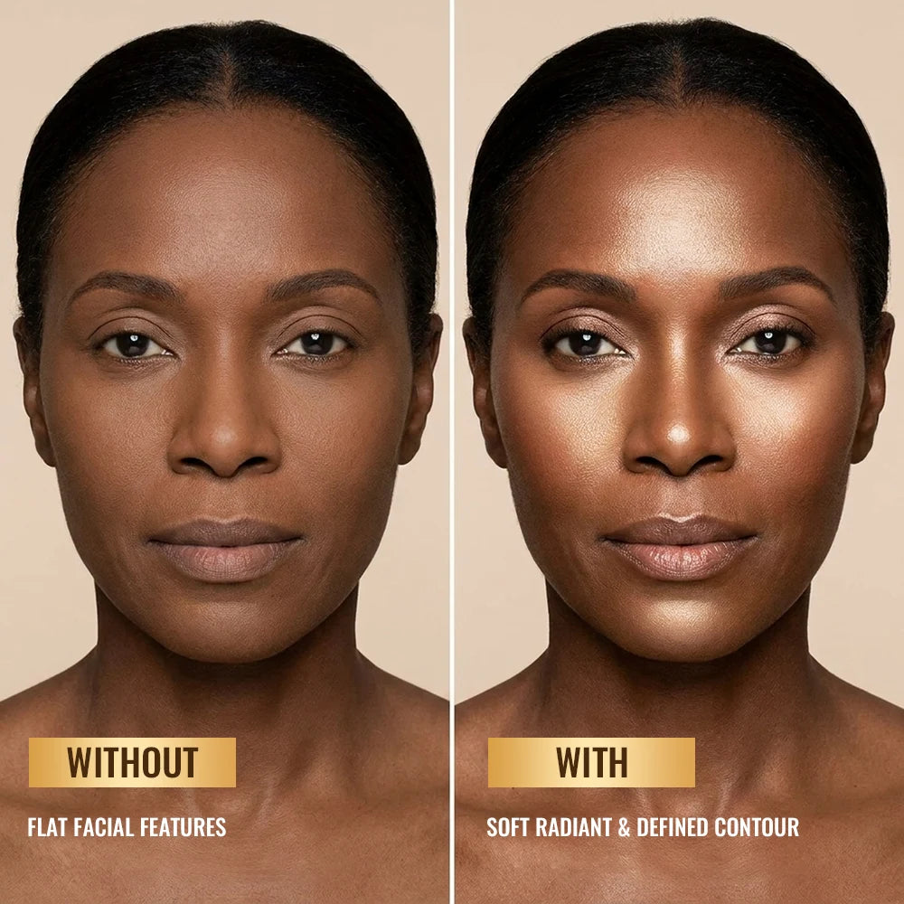 4-Color Shimmering Highlighting and Contouring Face Palette