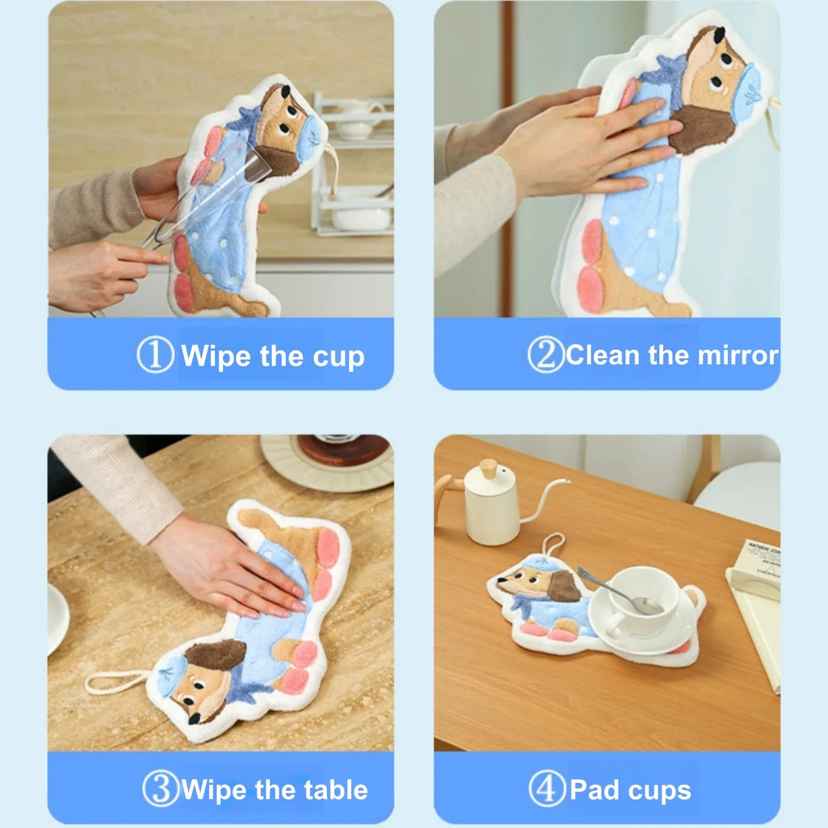 Cute Dog Shaped Hanging Hand Towel
