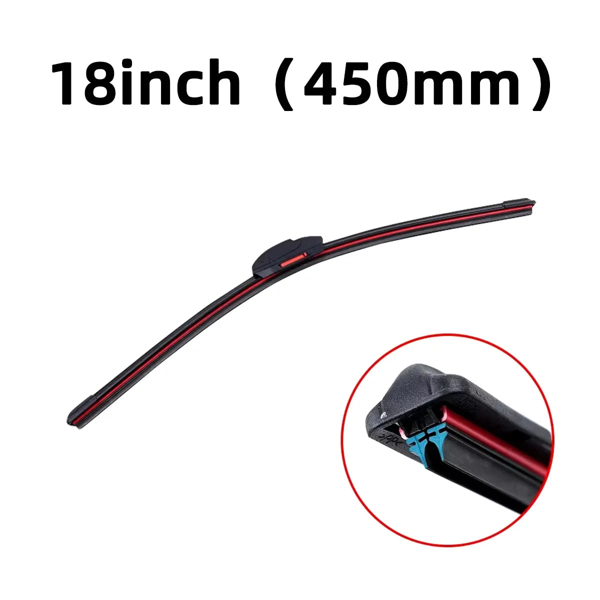 Universal Double Layer Rubber Windshield Wiper Blades - 18