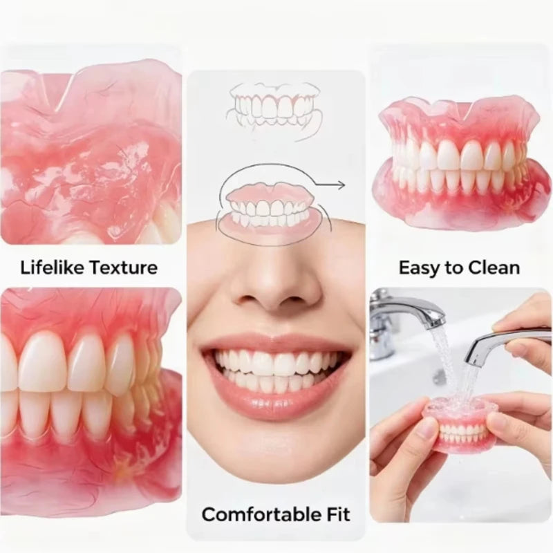 Comfortable Silicone Cosmetic Dentures for Instant Smile Restoration - 4