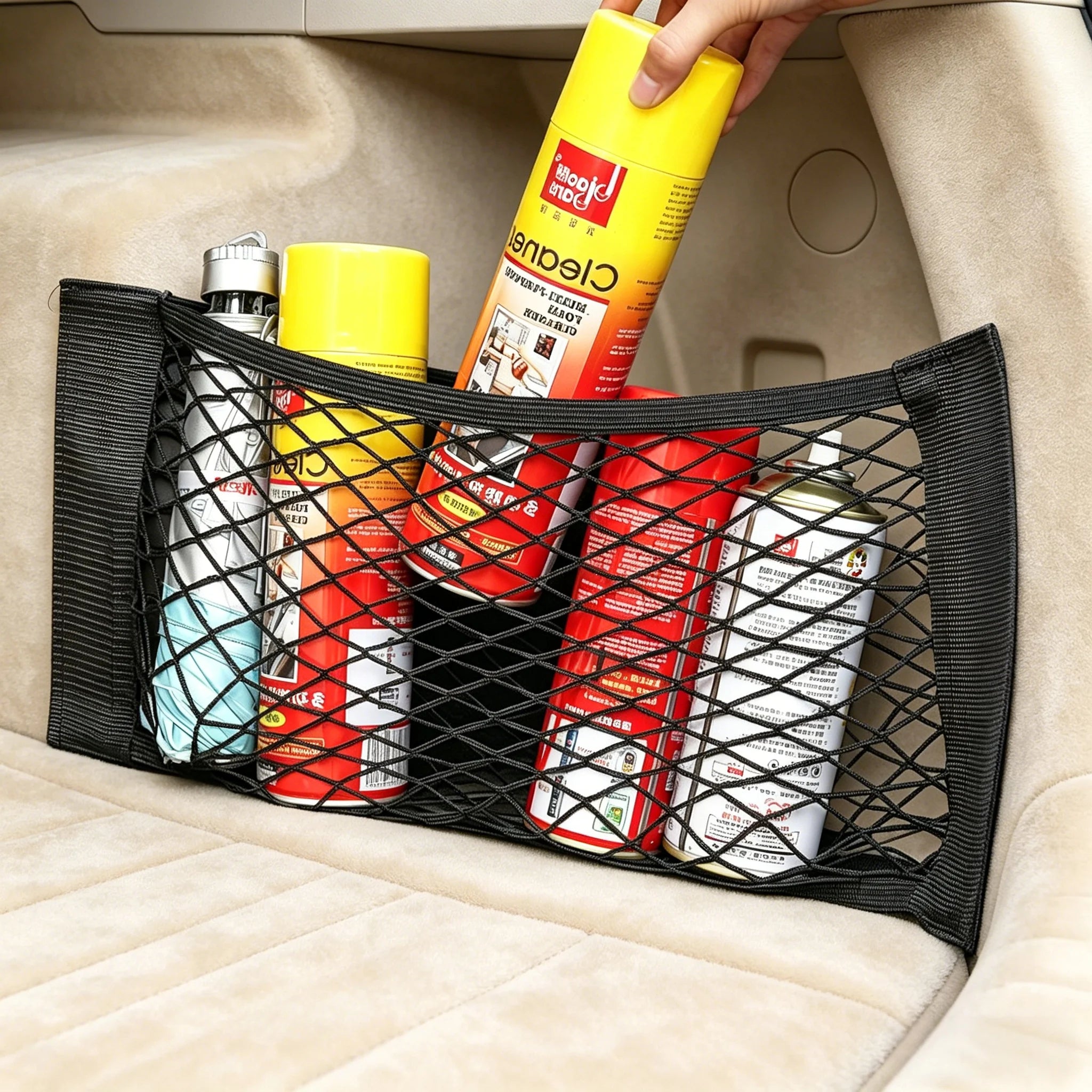 Universal Car Trunk Organizer Net Elastic Mesh Storage Bag - 1