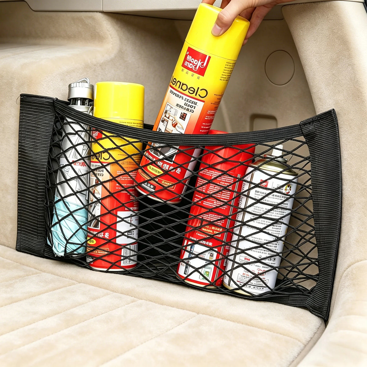Universal Car Trunk Organizer Net Elastic Mesh Storage Bag