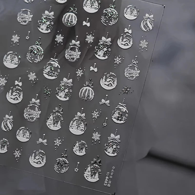 3D Christmas Cartoon Self-Adhesive Nail Art Decal Stickers - 59