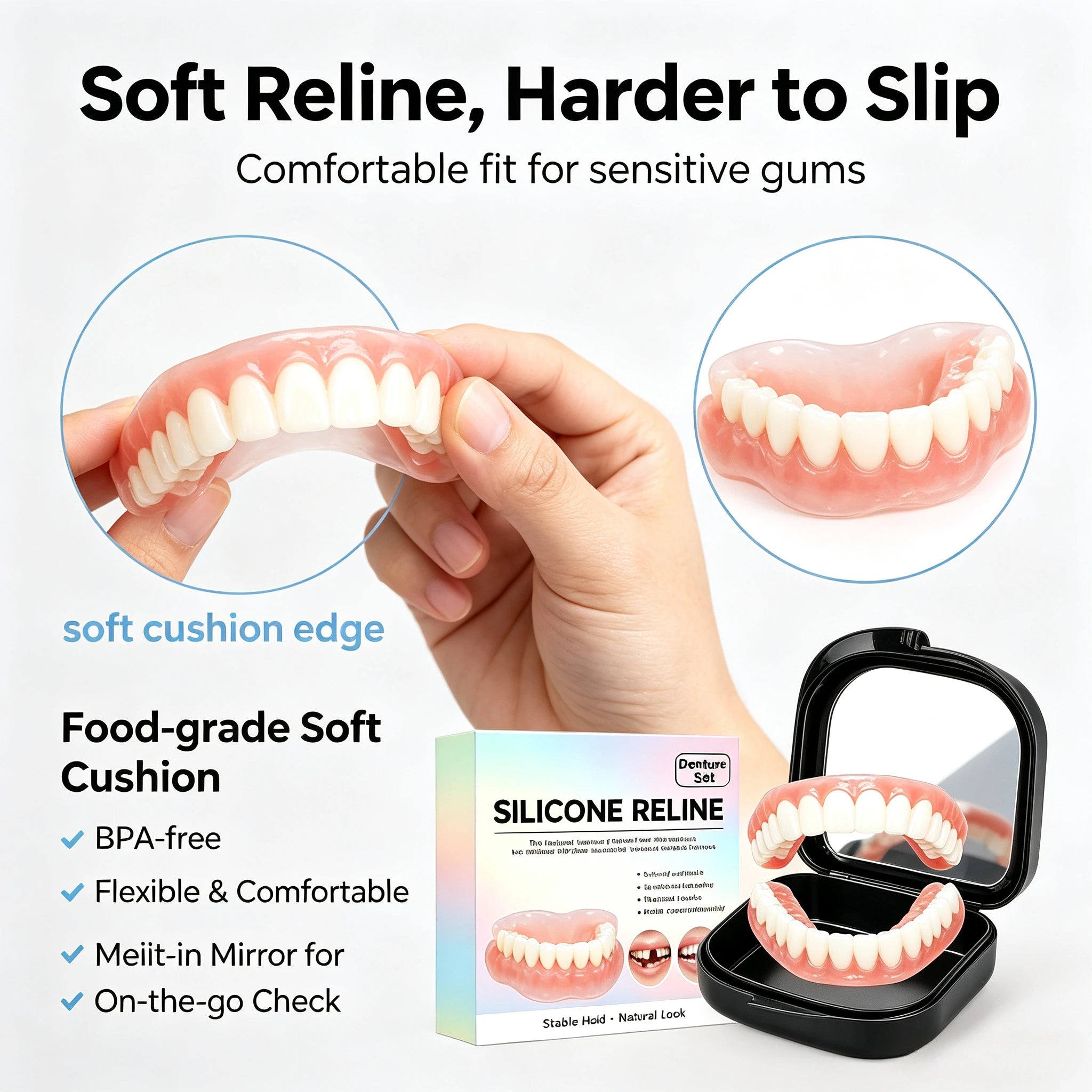 Comfort Fit Silicone Dentures for Instant Smile Restoration - 2