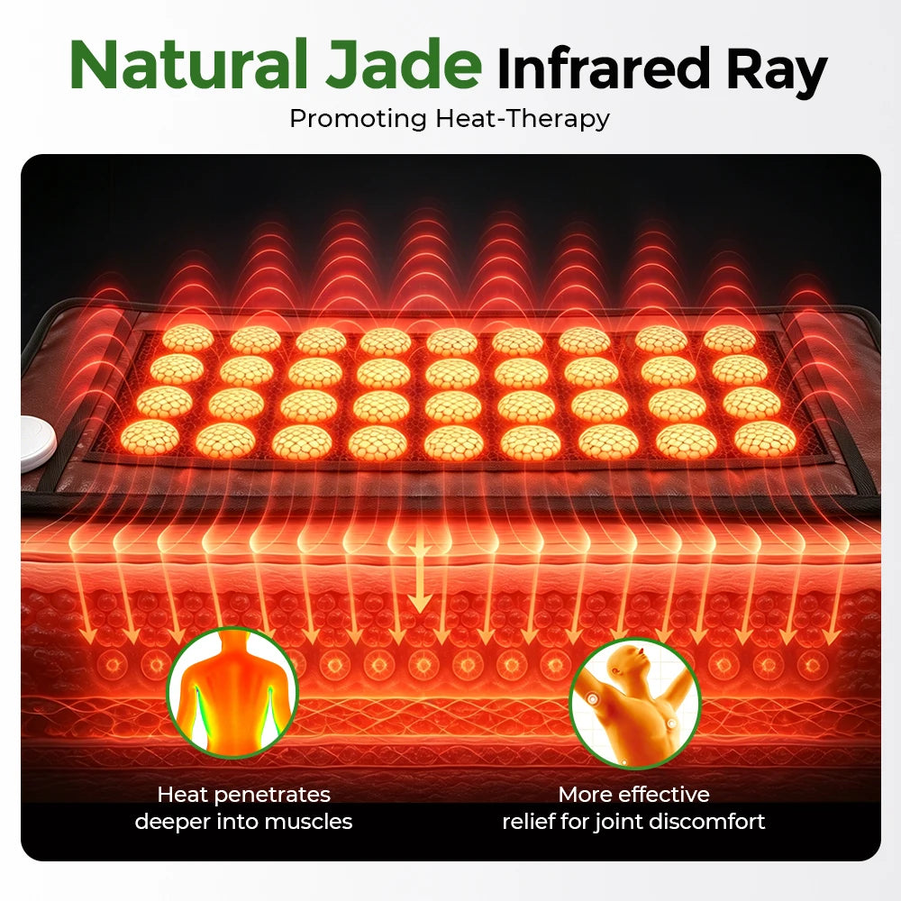 Dual-Sided Natural Jade Heating Pad for Pain Relief
