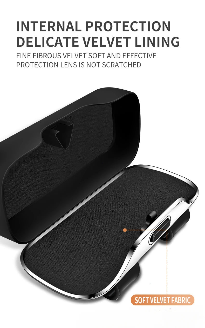 Portable Car Sun Visor Sunglasses Holder Case - 12