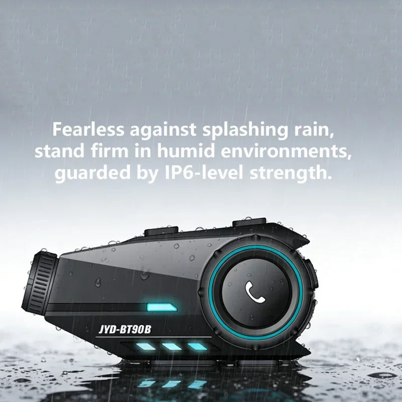 Bluetooth 5.4 Motorcycle Helmet Headset with 1080P Camera Intercom