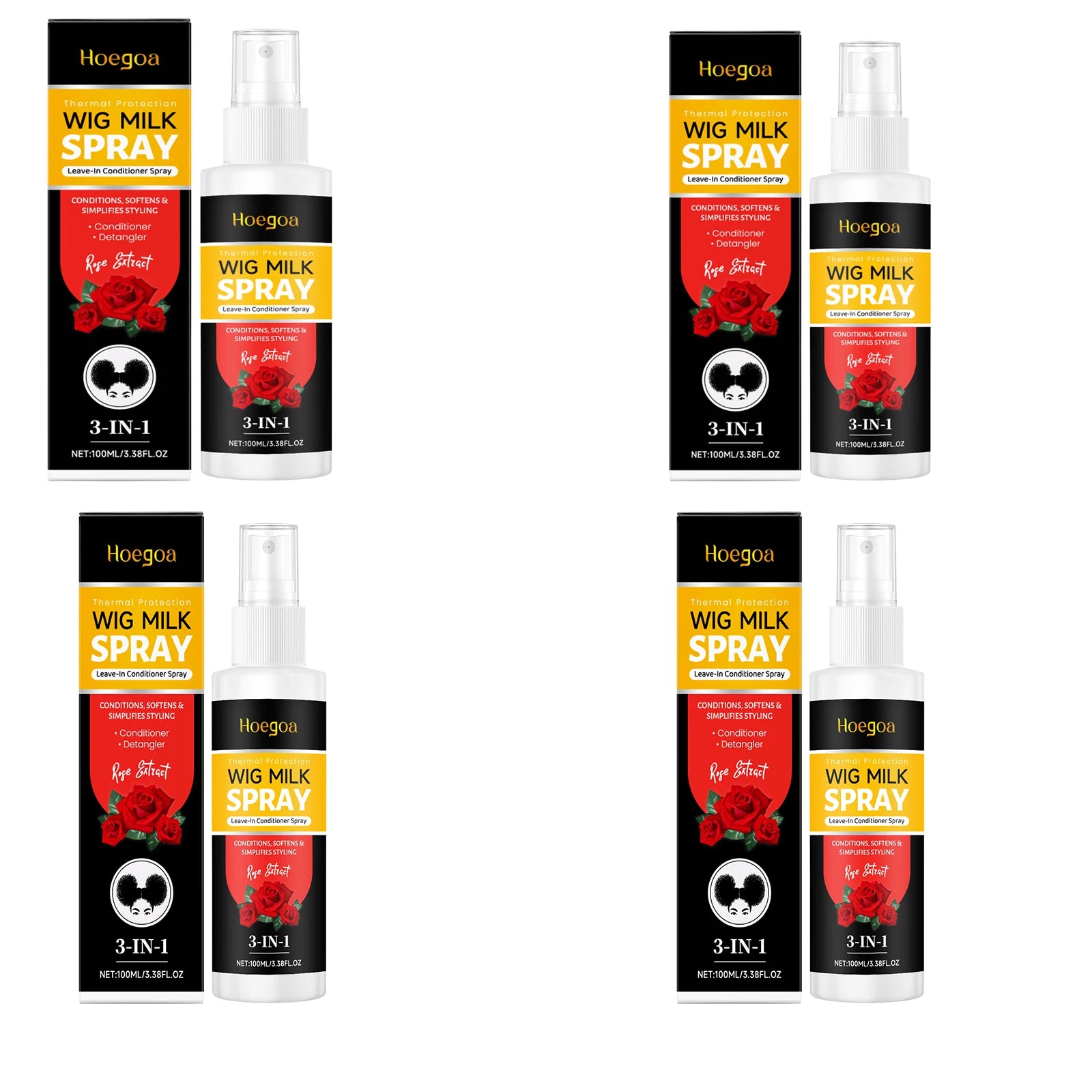 3-in-1 Rose Wig Conditioning and Detangling Spray - 15