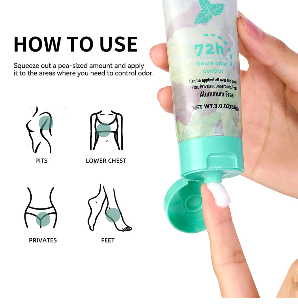 Long-Lasting Full Body Deodorant Cream