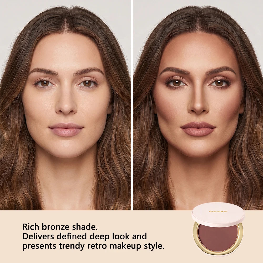 Buildable Matte Pressed Bronzer Powder for Natural Face Contouring