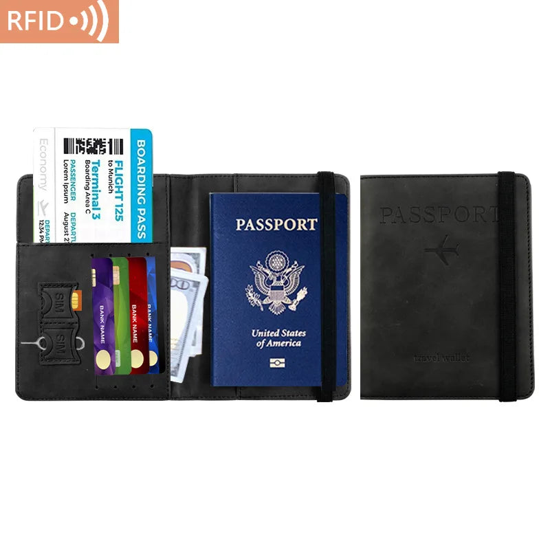 Multifunctional Travel Passport and Document Organizer Wallet