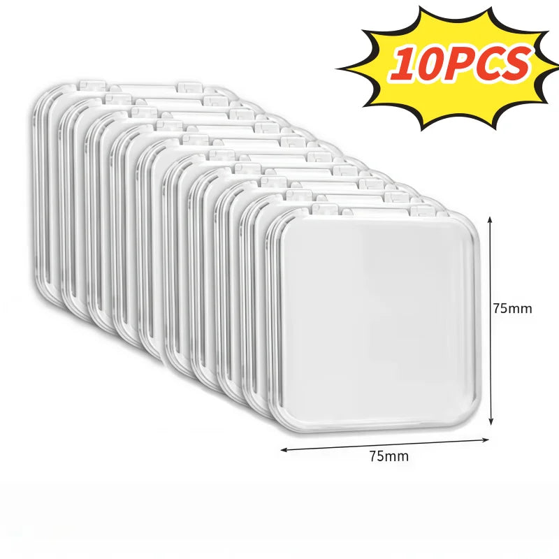 10Pcs Clear Stackable Storage Boxes for Jewelry and Crystal Bracelets