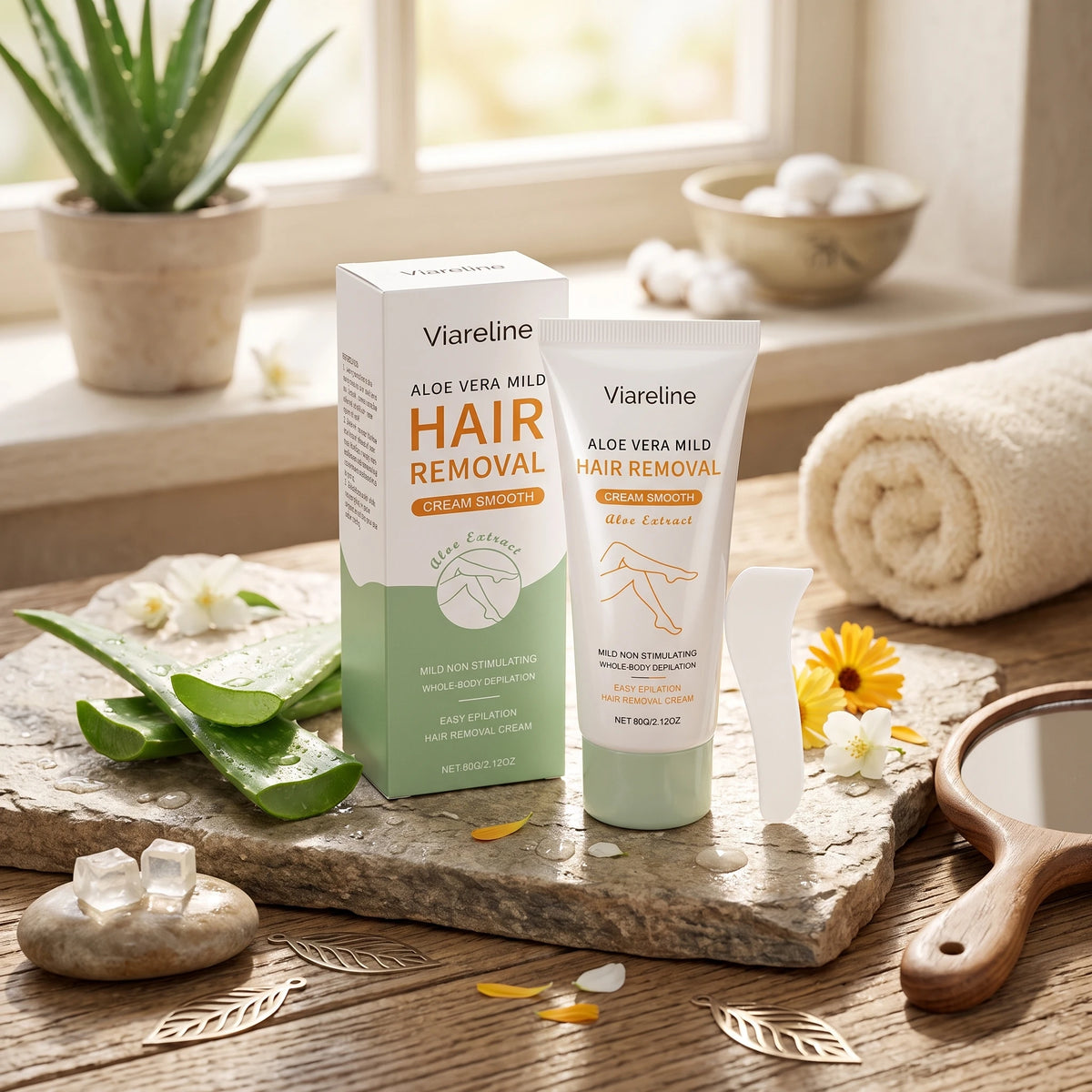 Painless Aloe Vera Whole Body Hair Removal Cream