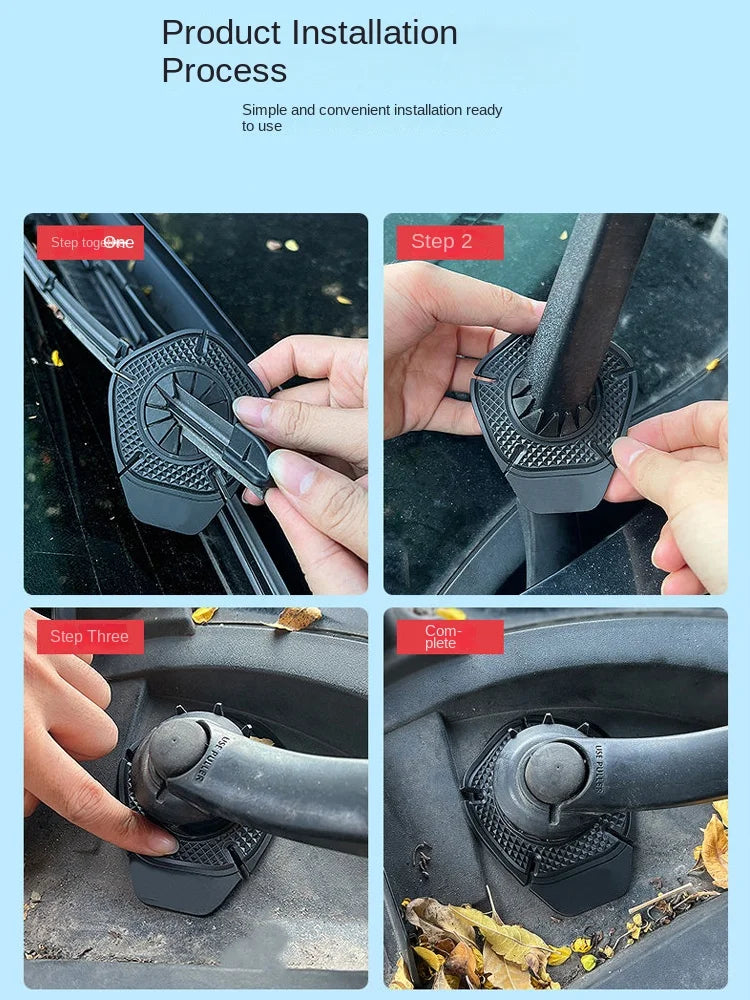 Car Wiper Hole Protection Cover Dustproof Silicone Leaf Guard Pad