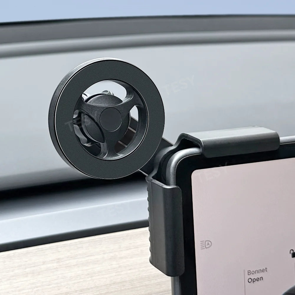 Magnetic Wireless Charging Car Phone Mount for Tesla and Electric Cars