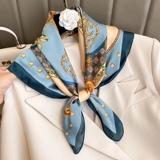 Elegant Silk Scarf Womens Fashion Accessory Breathable UV Resistant Wrap