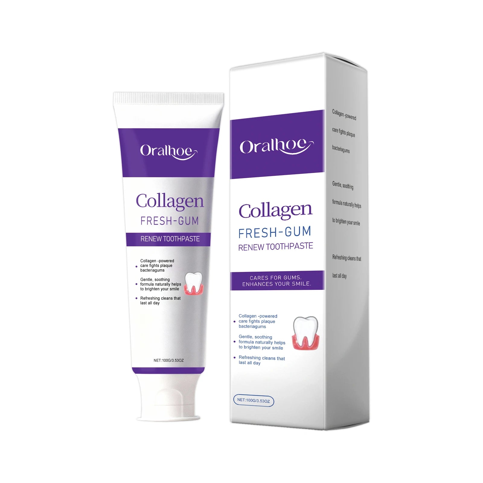 Collagen Whitening Toothpaste for Fresh Breath and Gum Care - 16