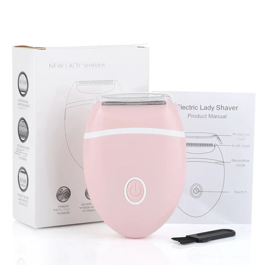 Compact 3-in-1 Electric Lady Shaver for Painless Body Hair Removal